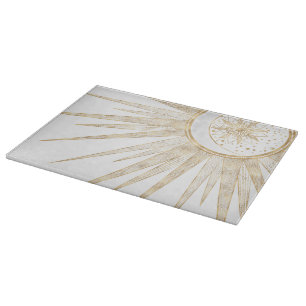 Elegant Guld Doodles Sol Måne Mandala Design