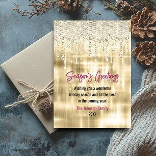 Elegant guld droppar glitter jul i år