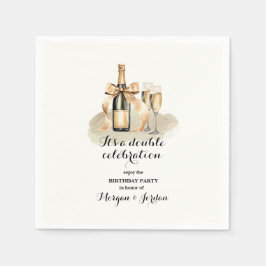 Elegant Guld Dubbla Firande Pappersservett