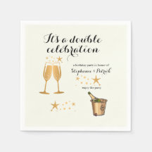 Elegant Guld Dubbla Firande