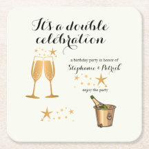 Elegant Guld Dubbla Firande