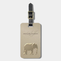 Elegant guld elefant bagagelapp för henne