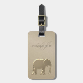 Elegant guld elefant bagagelapp för henne