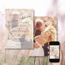 Elegant Guld Enkel Minimal Skrift Bröllopsfoto