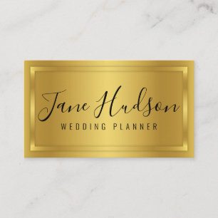 Elegant Guld Enkel Minimalistisk Redigerbar Affär Visitkort