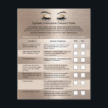 Elegant Guld Eyelash Extensions Liability Waiver Flygblad<br><div class="desc">Eyelash Extension Liability Waiver & Release Form Guld Flyers.</div>