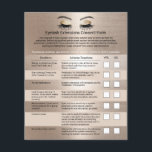 Elegant Guld Eyelash Extensions Liability Waiver Flygblad<br><div class="desc">Eyelash Extension Liability Waiver & Release Form Guld Flyers.</div>
