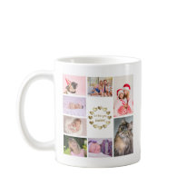 Elegant Guld Family Photo Collage Far's Day