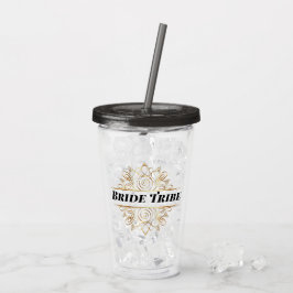 Elegant Guld Filigree Ram| Monogram Bröllop Take Away Mugg
