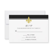 Elegant Guld Fleur de Lis Black and White OSA