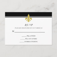 Elegant Guld Fleur de Lis Black and White OSA