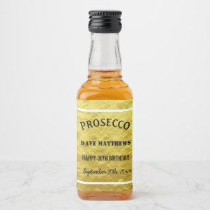 Elegant Guld födelsedag Bröllop Anpassningsbar Spritflaskor Etikett