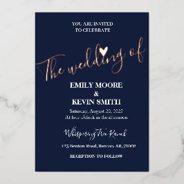 Elegant guld-folie vit brev