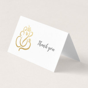 Elegant Guld Ganesh/ Indiska Gud Kort