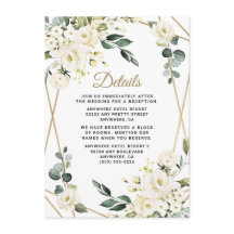 Elegant Guld Geometric Blommigt Greenery Bröllop