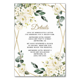 Elegant Guld Geometric Bröllop djurutrymmeskort Bordsnummer