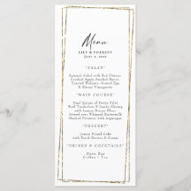 Elegant Guld Geometric Ram Menu & Toast