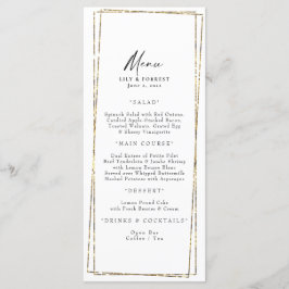 Elegant Guld Geometric Ram Menu & Toast Meny