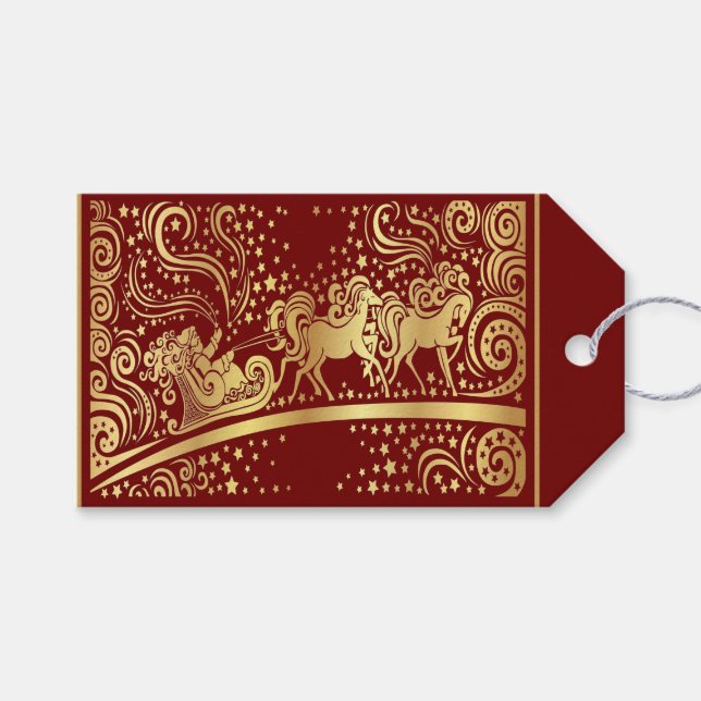 Elegant Guld Gift Märkre - SRF Presentetikett (Framsidan (Horisontell))