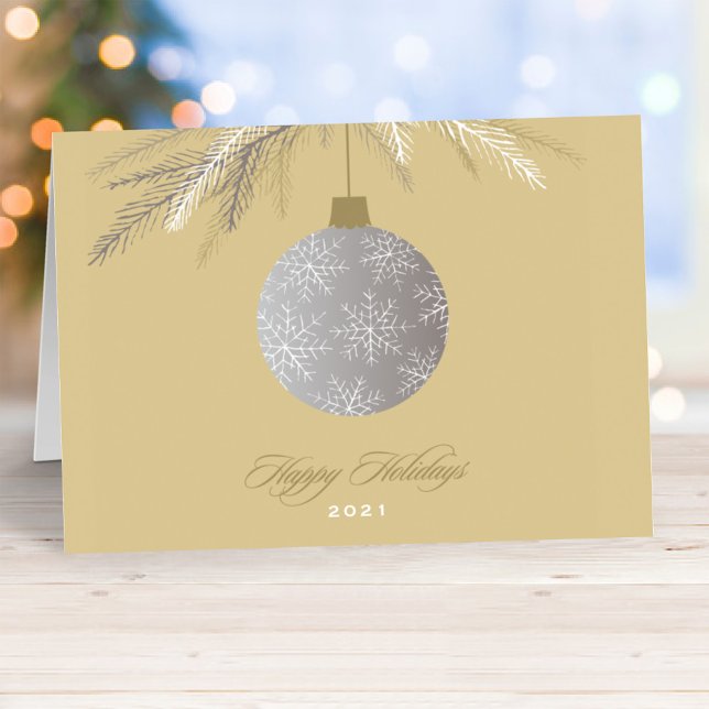 Elegant Guld Glad helg Ornament Business (Skapare uppladdad)