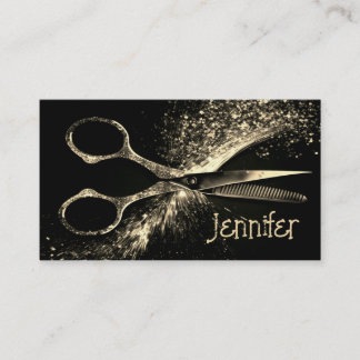 Elegant Guld Glam Hairstylist Möte Tidsbeställning Kort