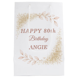 Elegant Guld Glitter 80-årsdag