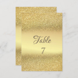 Elegant guld glitter bokeh bordskort
