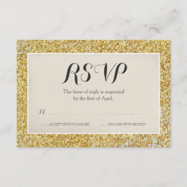 Elegant guld glitter bröllop RSVP-kort OSA Kort
