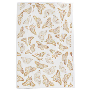 Elegant Guld Glitter Butterfly