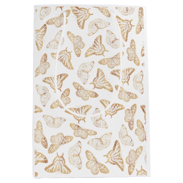 Elegant Guld Glitter Butterfly (Framsidan)