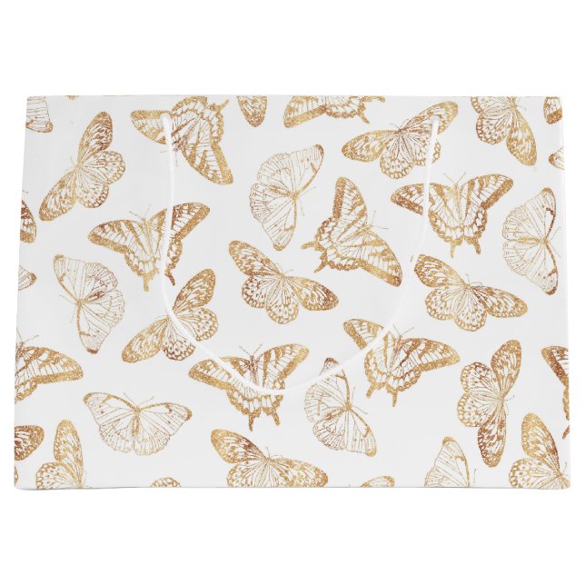 Elegant Guld Glitter Butterfly (Framsidan)