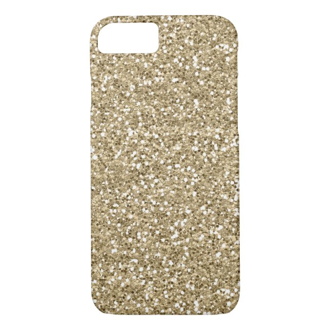 Elegant Guld Glitter Case-Mate iPhone Skal (Baksida)