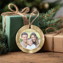 Elegant Guld Glitter, fotopatal jul Julgransprydnad Keramik