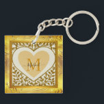 Elegant Guld Glitter Heart Initial & Namn Keychain<br><div class="desc">Nyckelkedjan elegant Guld Heart Initial & Namn bär en aning personlig elegans med denna vackra nyckelkedja som är inriktad på dubbla. Med en snyggt guld glitter hjärtdesign, en framträdande inledning och ett eget namn i ett vackert skript, lägger det här tillägget till en personlig beröring till nycklar, säckar eller var...</div>