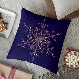 Elegant Guld Glitter Helgdag Snowflake-flottan Kudde