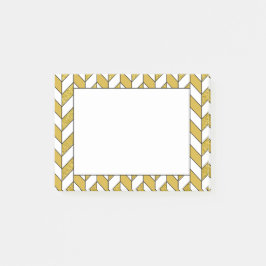 Elegant Guld Glitter Herringbone Chevron Mönster Post-it Block