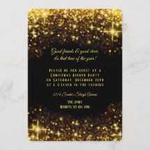Elegant Guld Glitter, julmiddag Party