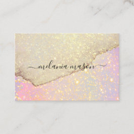 Elegant Guld Glitter Makeup A Rosa för Lila i förs Visitkort