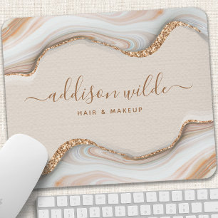 Elegant Guld Glitter marble Agate Modern Chic Musmatta