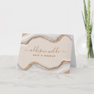 Elegant guld glitter marmor kund tackkort kort