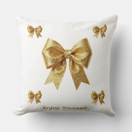 Elegant Guld Glitter Ornament Kudde