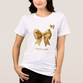 Elegant Guld Glitter Ornament T Shirt