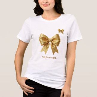 Elegant Guld Glitter Ornament T Shirt