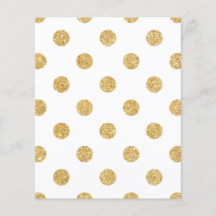 Elegant Guld Glitter Polka dots Mönster Flygblad