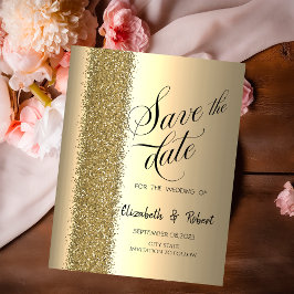 Elegant Guld Glitter Skrift Spar Datum Spara Datumet