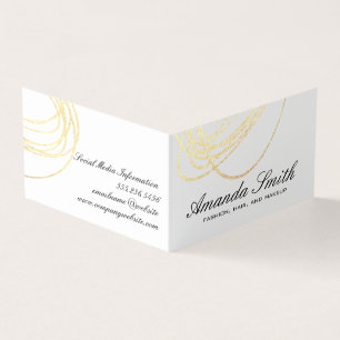 Elegant Guld Glitter Uttryckt Visitkort