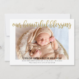 Elegant Guld Glitter vackra välsignelse av Baby fö