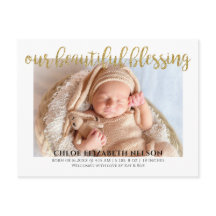 Elegant Guld Glitter vackra välsignelse av Baby fö