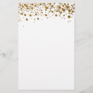 Elegant guld- glitterbrevpapper brevpapper