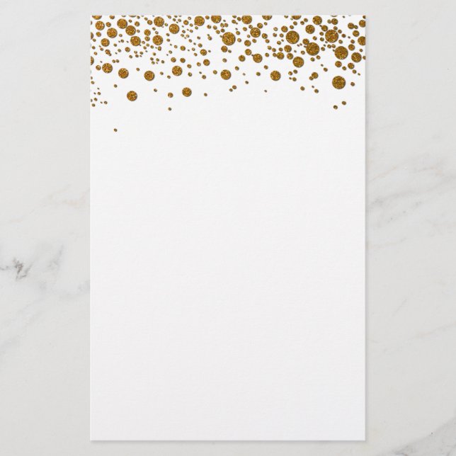 Elegant guld- glitterbrevpapper brevpapper (Framsida)
